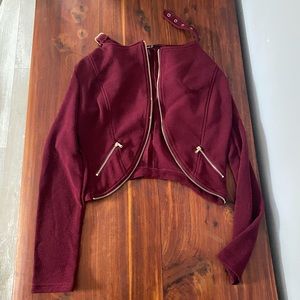 Moto crop coat